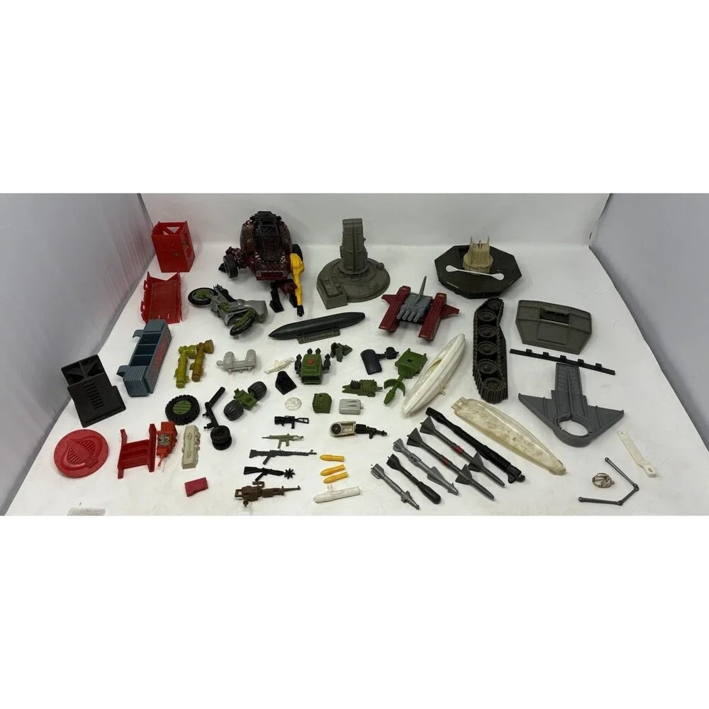 Huge Lot of Vintage GI Joe Parts and Pieces 50+ Hasbro 80's and 90's Cobra ARAH